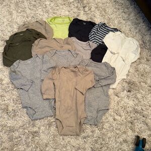 14 Carter’s Assorted Color Baby Onesies